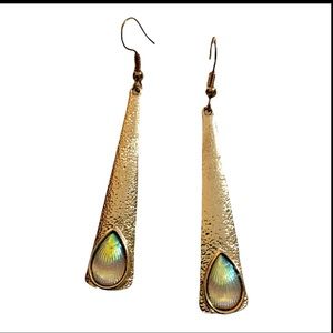 Iridescent Teardrop Dangle Earrings